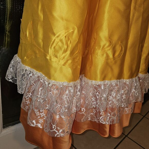 Super Mario Bros Adult Princess Daisy Peach Halloween Cosplay Costume Sz 6 Gown - Picture 11 of 14